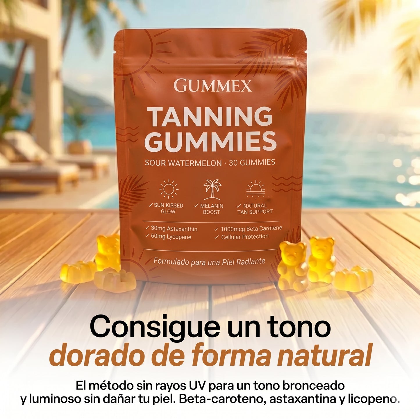TANNING GUMMIES - gomitas para la piel